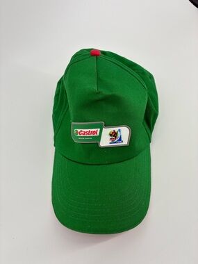 FIFA South Africa 2010 Castrol Green Baseball Cap with Red Top Button